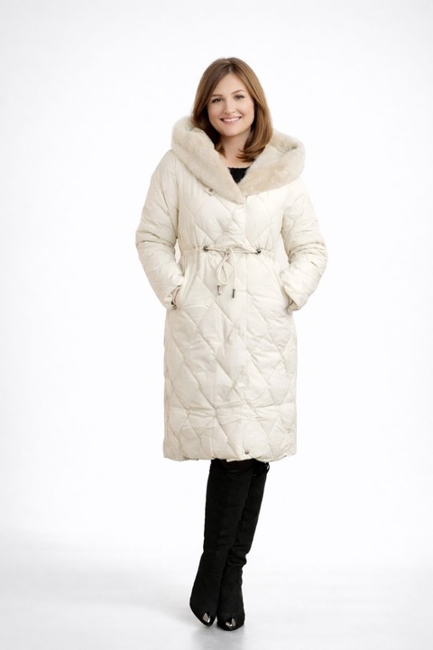 Geaca lunga Kimberly, Ivoire