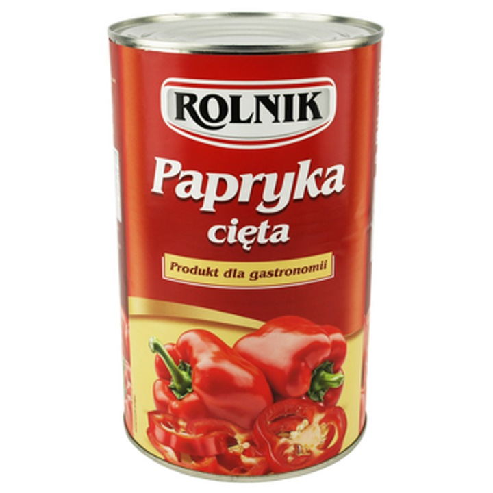 Ardei taiati in conserva, 4,3 kg, Rolnik, marinata, 4250 ml