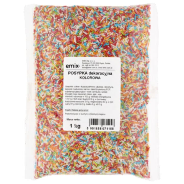 Bomboane decorative colorate, 1kg, pentru prajituri si deserturi, multicolor