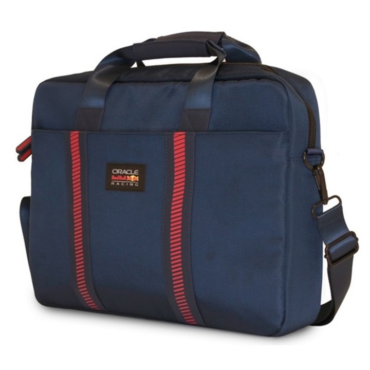Red bull powerbar tok fekvő, szövet laptop/notebook/tablet, univerzális, nylon, vállpánt, 16" méret, sötétkék