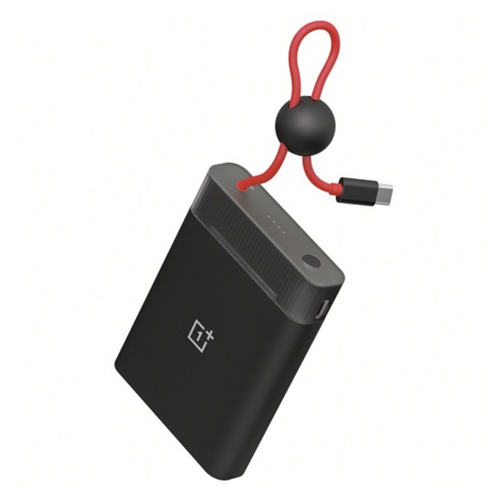 Oneplus vésztöltő type-c aljzat, 10000mah, 22.5w, pd gyorstöltő, led jelzés + fix type-c kábel, fekete