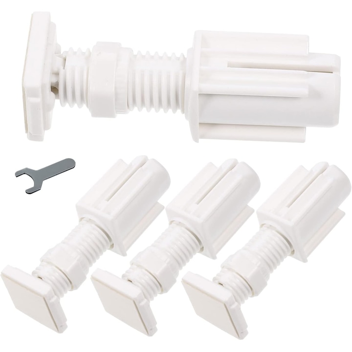 Set de 5 piese de suporturi autoadezive pentru jaluzele, fara gaurire, YDCY™, tip jaluzele, suporturi de montare fara gaurire, design universal, instalare usoara (alb)