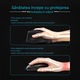 VeniSymlis® Mouse wireless vertical Master, design ergonomic, 3 moduri conectare (Bluetooth 5.0/3.0 + 2.4GHz), 5 DPI reglabile (800-4800), 7 butoane programabile, baterie 730mAh, incarcare USB, pentru birou si gaming, negru