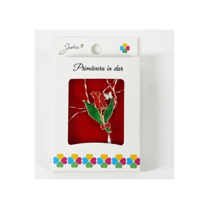 Martisor Brosa Mica In Cutie, Dimensiune Brosa 2.5-3 Cm, Material Metal, Model Lalea