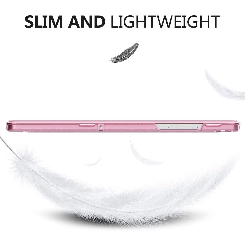 Husa pentru Samsung Galaxy Tab A11+ Plus/A9+ 11 Inch (2025), Husa Protective Subtire din Piele PU cu Functie de Stand si Auto Sleep/Wake, roz pal
