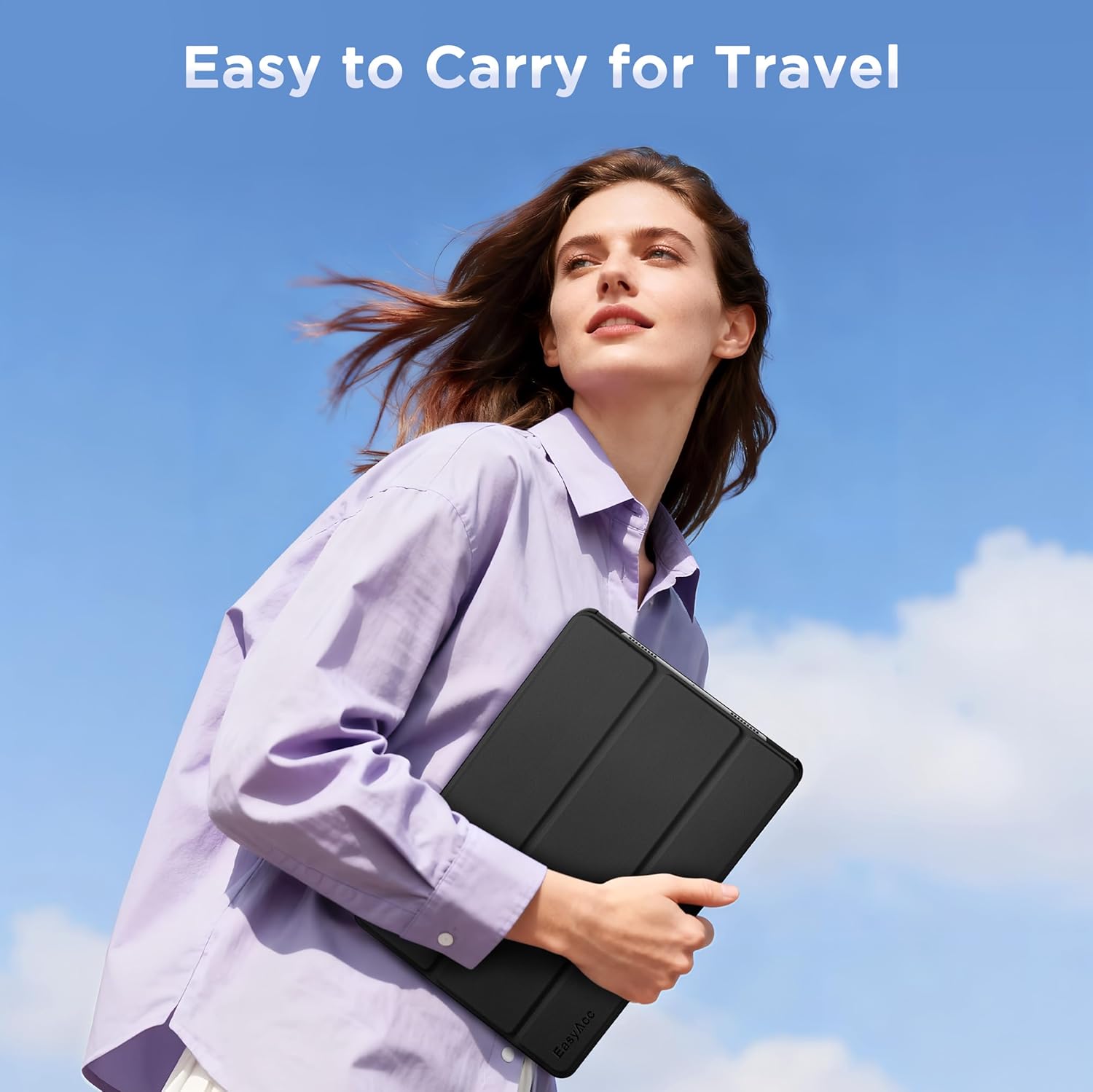 Husa pentru Samsung Galaxy Tab A11+ Plus/A9+ 11 Inch (2025), Husa Protective Subtire din Piele PU cu Functie de Stand si Auto Sleep/Wake, Negru