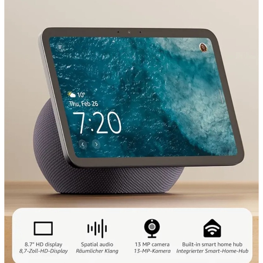 Boxa inteligenta, Amazon Echo Show 8, generatie 2026, Display HD