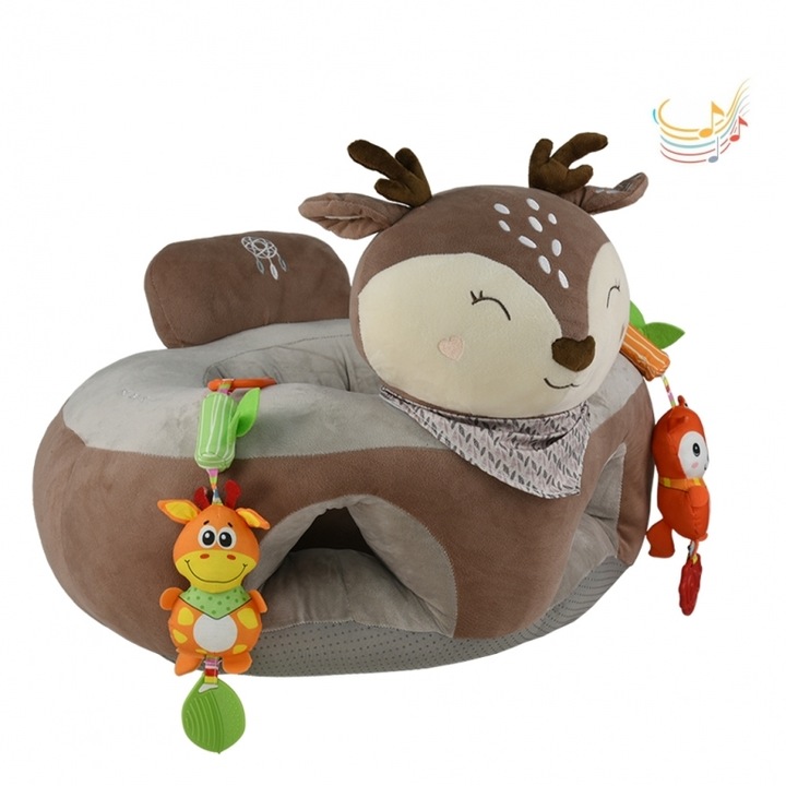 Fotoliu Bebe Stars, Deer, material plus, pentru copii