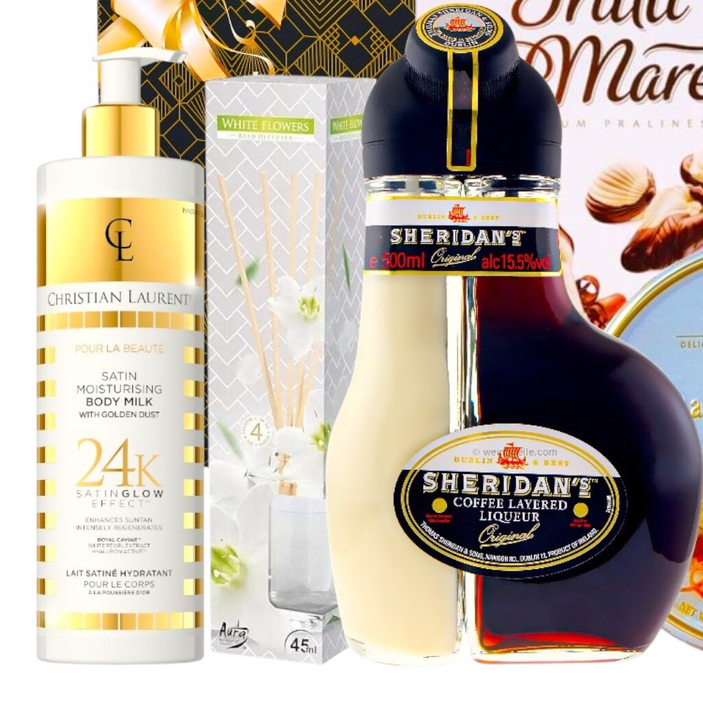 Set Cadou Premium pentru Femei cu Sheridan's Lichior, Praline Fine