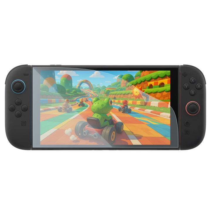 Sticla temperata 9H pentru Nintendo Switch 2, transparenta, kit de montare inclus, ambalaj ecologic