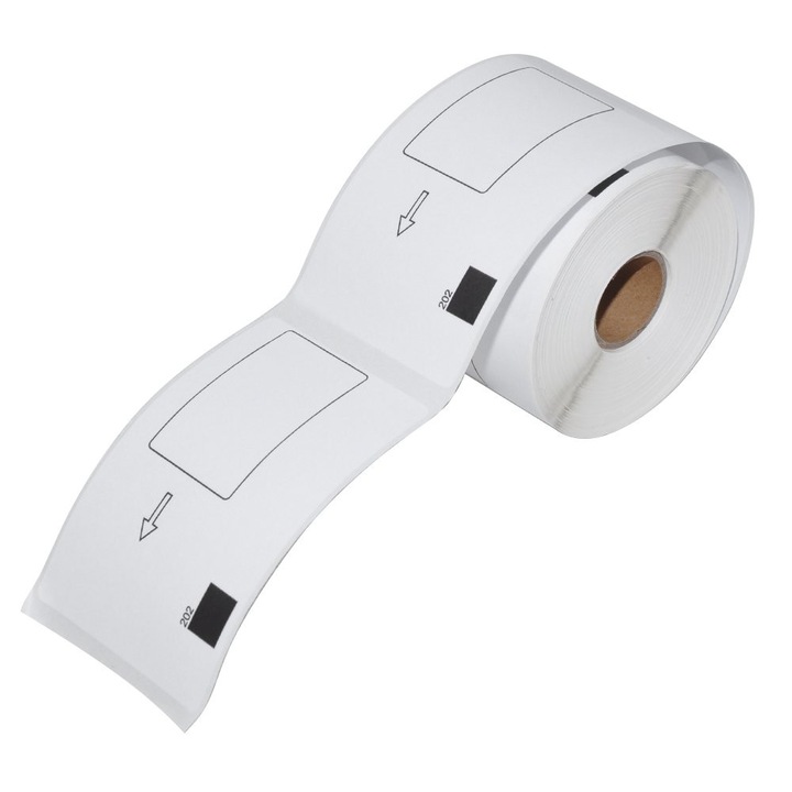 Makki kompatibilis címkék Brother DK-11202 CSAK TEKERCSEK - Szállítási címkék, 62mmx100mm, 300 címke tekercsenként, Fekete fehér alapon - MK-DK-11202-RO