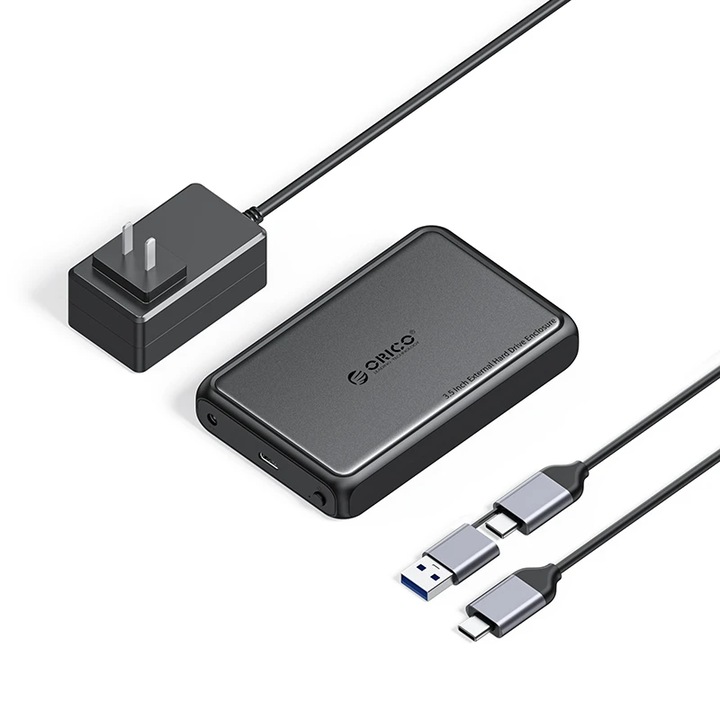 Carcasă Orico pentru disc Storage - Carcasă - 3.5 inch USB-C negru - DDL35-C3-EU-BK