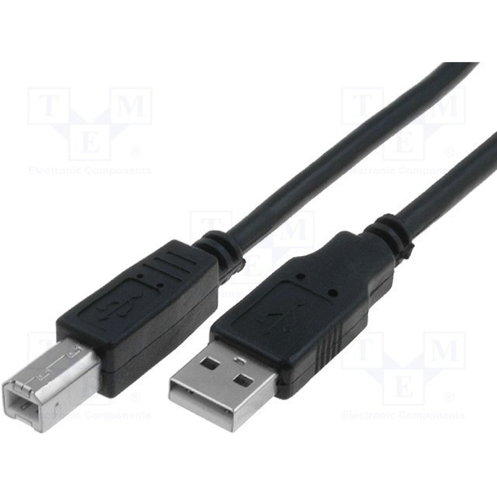 VCom USB 2.0 AM / BM kábel Fekete - CU201-B-1.5m