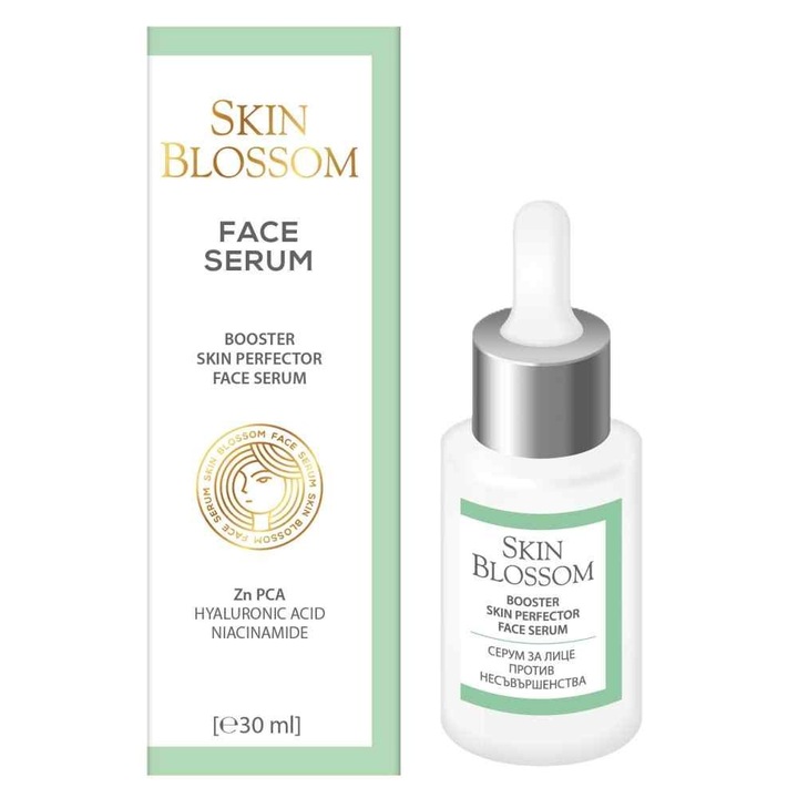 Ser facial booster perfector, ten imperfect si predispus la acnee, cu Zinc PCA, niacinamida, acid hialuronic, Biofresh, 30ml