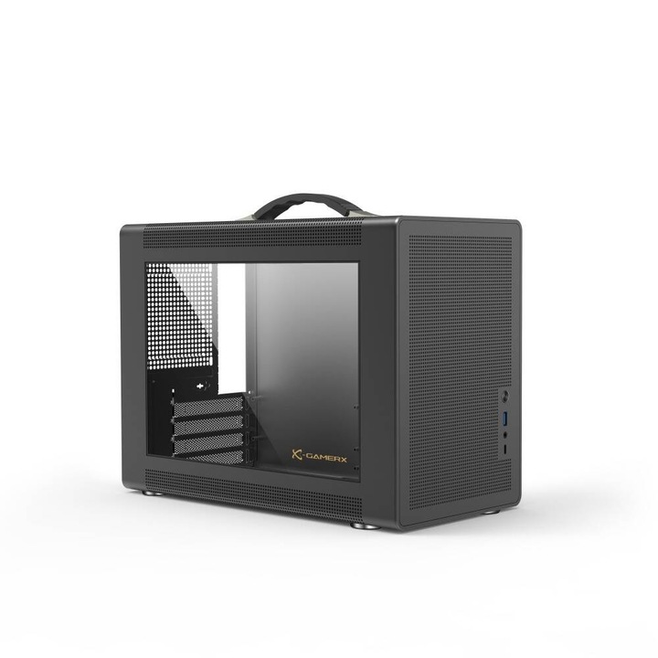 Carcasa Power Train GC361000B TG USB-C Midi mATX Negru