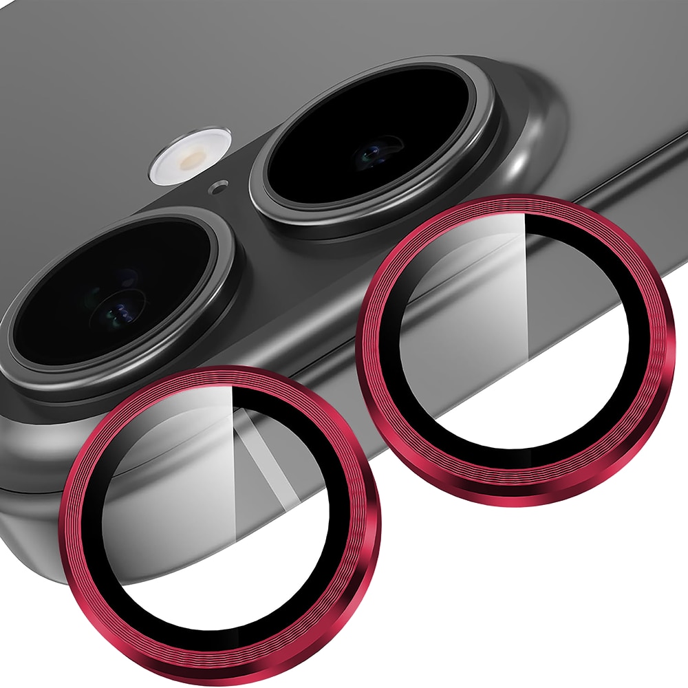Folie Protectie Lentile Camera compatibila cu Apple iPhone 17, CASEY STUDIOS™ MaxDefense+, Ultra HD, Anti Amprente, Anti Zgarieturi, Anti Socuri, Rosu