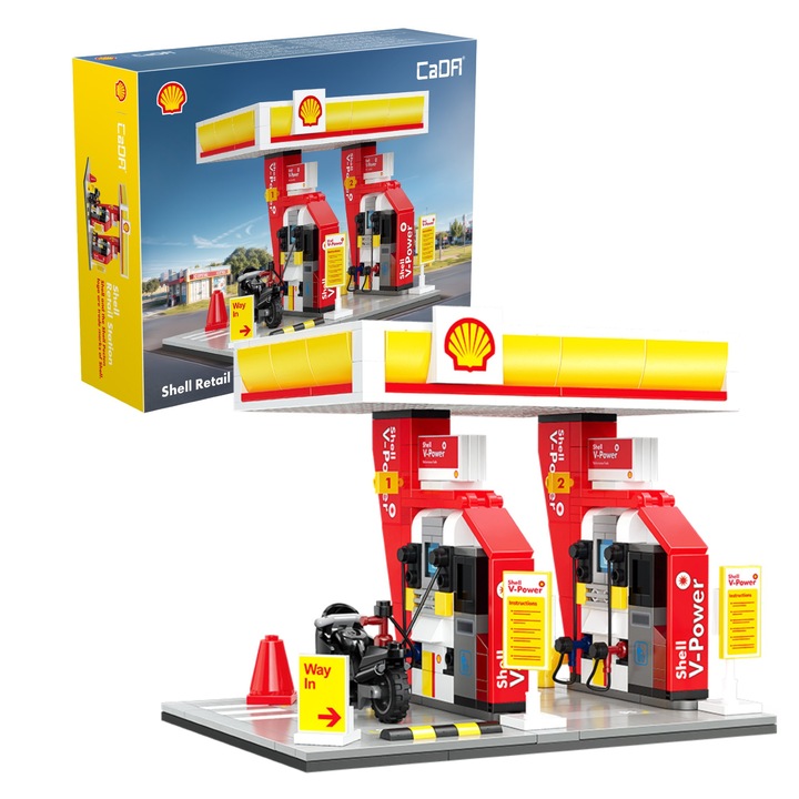 Blocuri de constructie Cada Building Shell Retail Station, 305 piese, C66028W