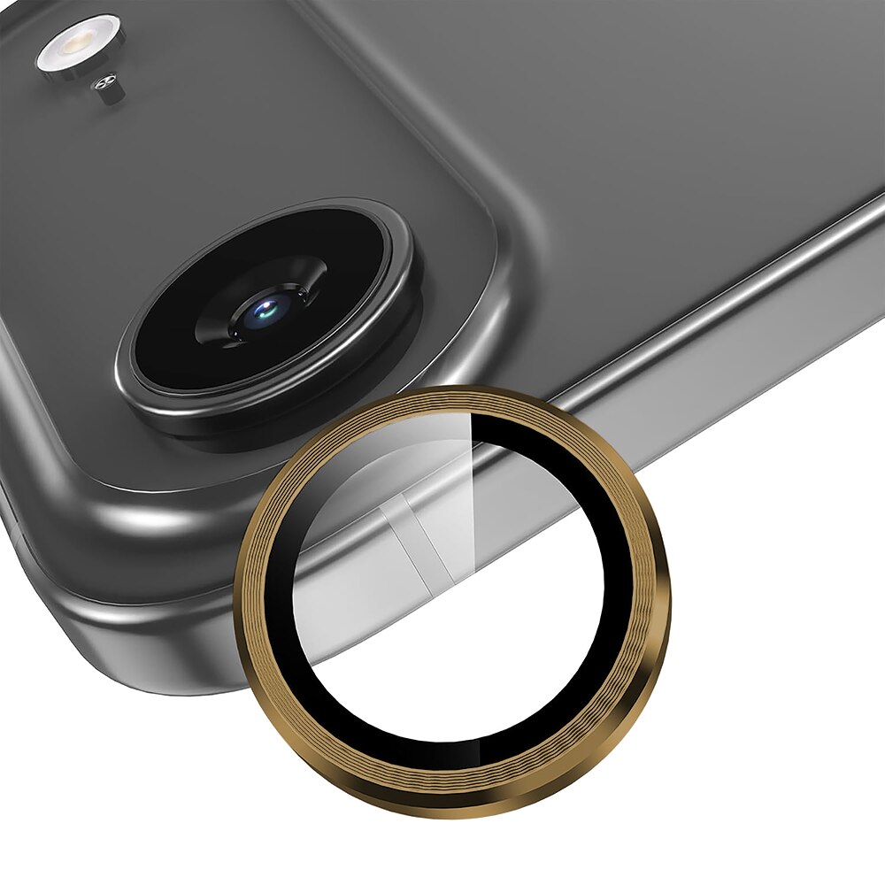 Folie Protectie Lentile Camera compatibila cu Apple iPhone 17 Air, CASEY STUDIOS™ MaxDefense+, Ultra HD, Anti Amprente, Anti Zgarieturi, Anti Socuri, Auriu