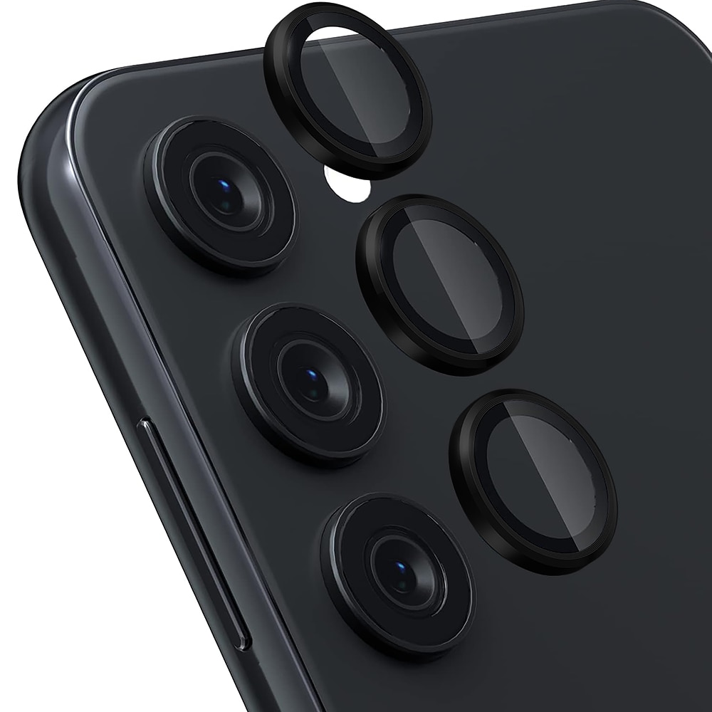 Folie Protectie Lentile Camera compatibila cu Samsung Galaxy S23/Samsung Galaxy S23 Plus, CASEY STUDIOS™ MaxDefense+, Ultra HD, Anti Amprente, Anti Zgarieturi, Anti Socuri, Negru