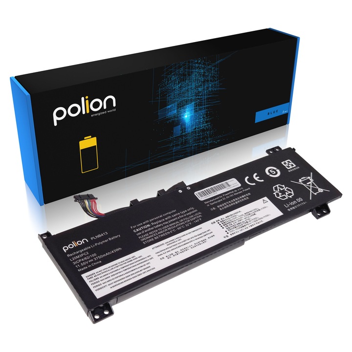Батерия за лаптоп POLION 3750mAh 11,55V за LENOVO L20C3PC2 IdeaPad Gaming 3, 3 клетки