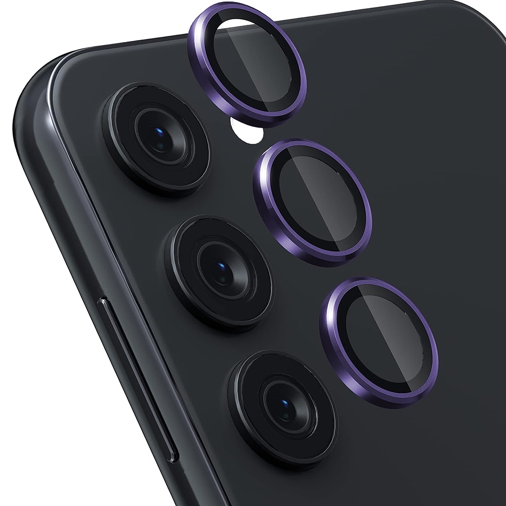 Folie Protectie Lentile Camera compatibila cu Samsung Galaxy S23/Samsung Galaxy S23 Plus, CASEY STUDIOS™ MaxDefense+, Ultra HD, Anti Amprente, Anti Zgarieturi, Anti Socuri, Mov Inchis