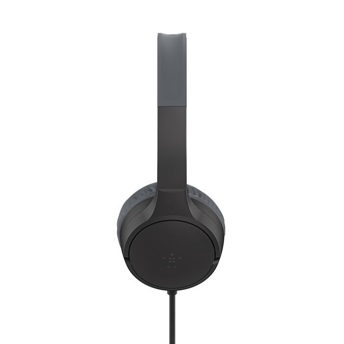 Casti cu fir Belkin SoundForm Mini pentru copii, microfon, USB-C, negru