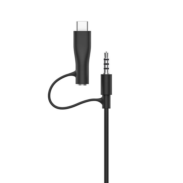 Casti cu fir Belkin SoundForm Mini pentru copii, microfon, USB-C, negru