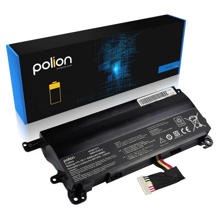 Батерия за лаптоп POLION 4400mAh 11,1V за ASUS, 4 клетки, нова
