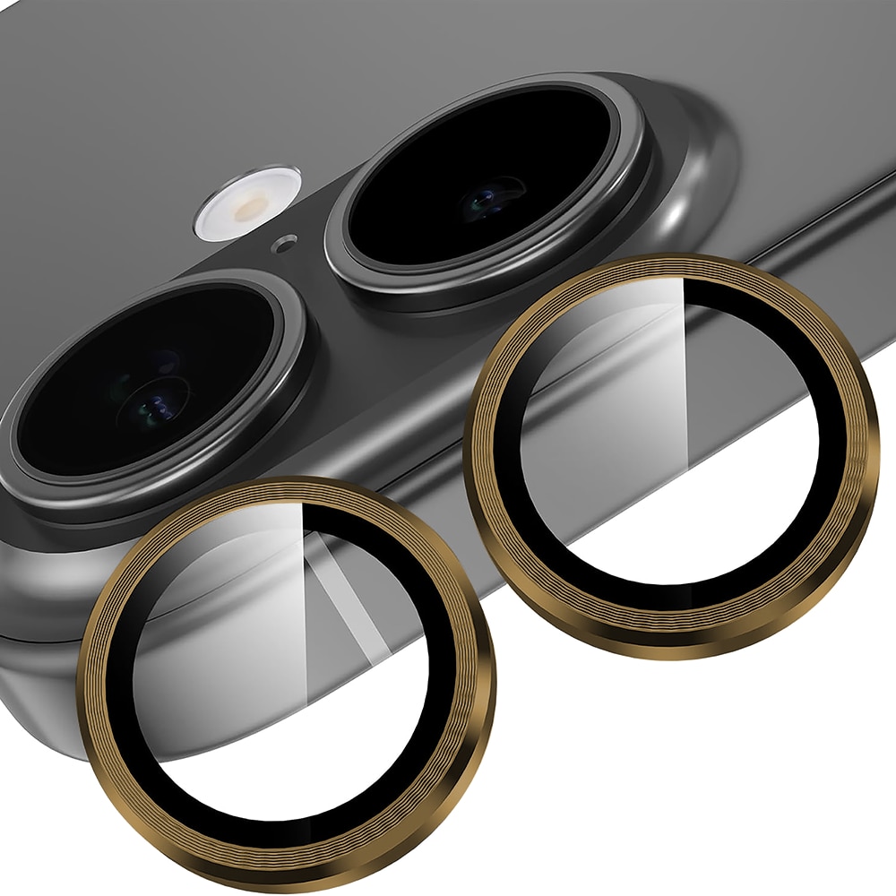 Folie Protectie Lentile Camera compatibila cu Apple iPhone 17, CASEY STUDIOS™ MaxDefense+, Ultra HD, Anti Amprente, Anti Zgarieturi, Anti Socuri, Auriu