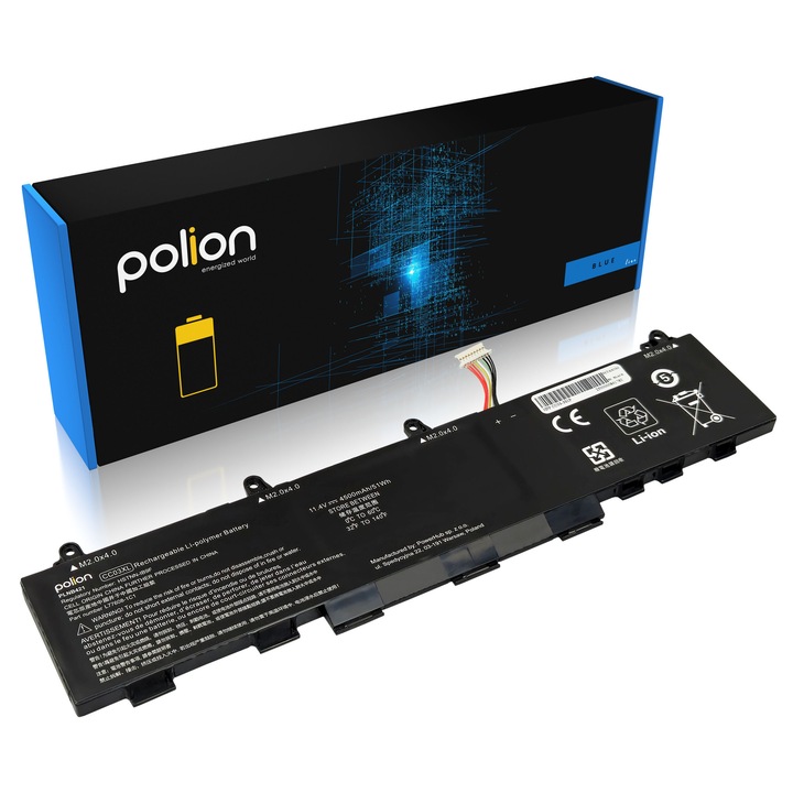 Батерия за лаптоп Polion 4500mAh 11,4V за HP Elitebook 850 855 G7 G8 ZBook Firefly, 4 клетки