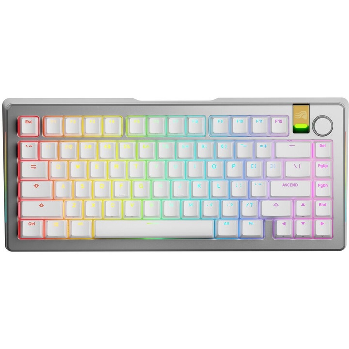 Tastatură mecanică Glorious GMMK 3 PRO HE 75% Wireless, 81 taste, gri