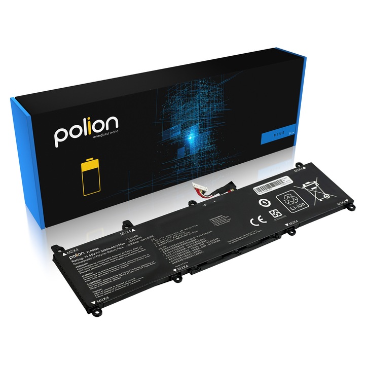 Батерия за лаптоп POLION 3600mAh, литиево-полимерна, съвместима с ASUS, 4 клетки, 11,55V