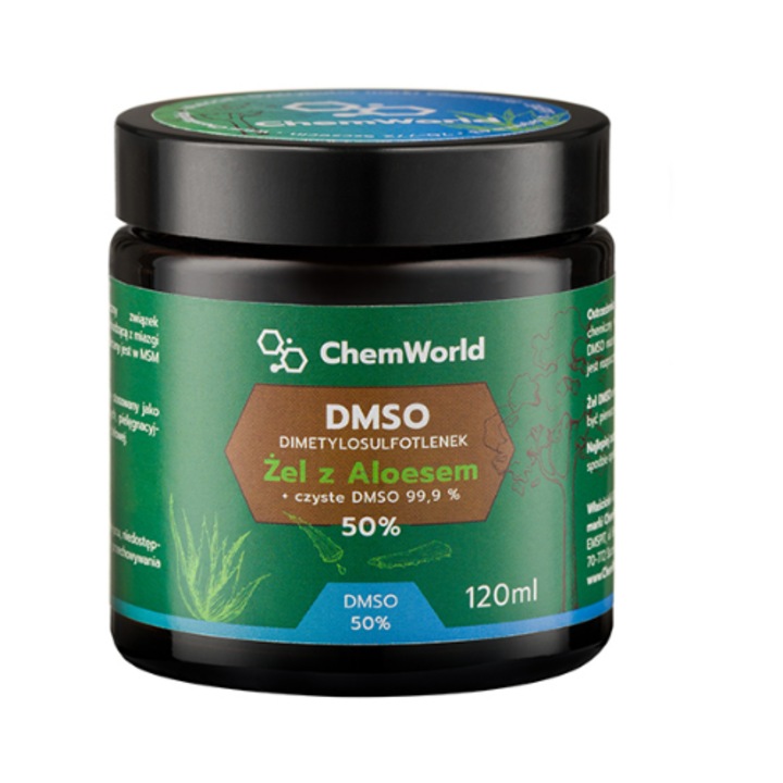 Gel DMSO 50% cu Aloe Vera, ChemWorld, 120 ml, incolor, pentru ten normal