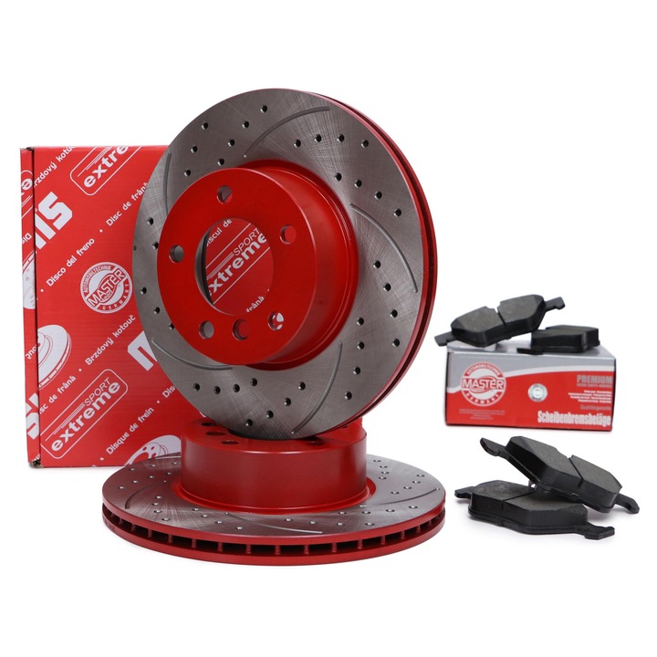 Fékbetét és féktárcsa készlet Master-Sport, BMW 1 (E81, E82, E87, E88), tárcsafék, 24012401971SE-PCS-MS, 1995 cm3