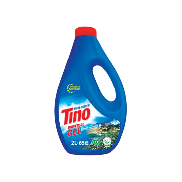 Detergent rufe universal Tino gel 2L, pentru pete dificile, mentine culorile