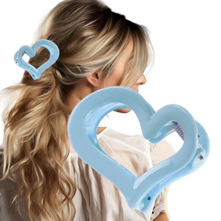 Шнола XL сърцевидна синя 6,5х6 см SP364N