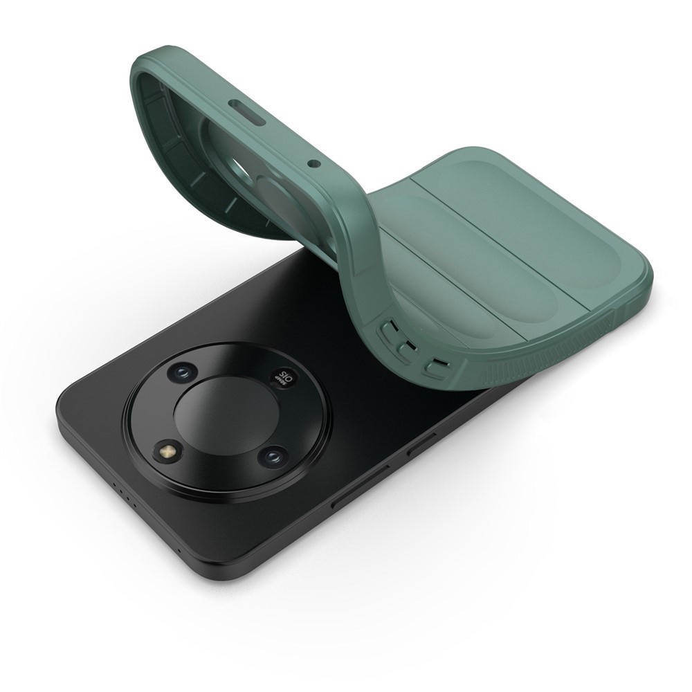 Husa pentru Honor Magic8 Lite, SKYDDAR INNOVATION, Magic Shield, din Silicon Mat, set cu sticker, Verde