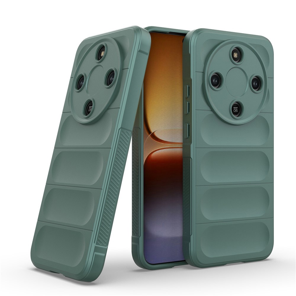 Husa pentru Honor Magic8 Lite, SKYDDAR INNOVATION, Magic Shield, din Silicon Mat, set cu sticker, Verde