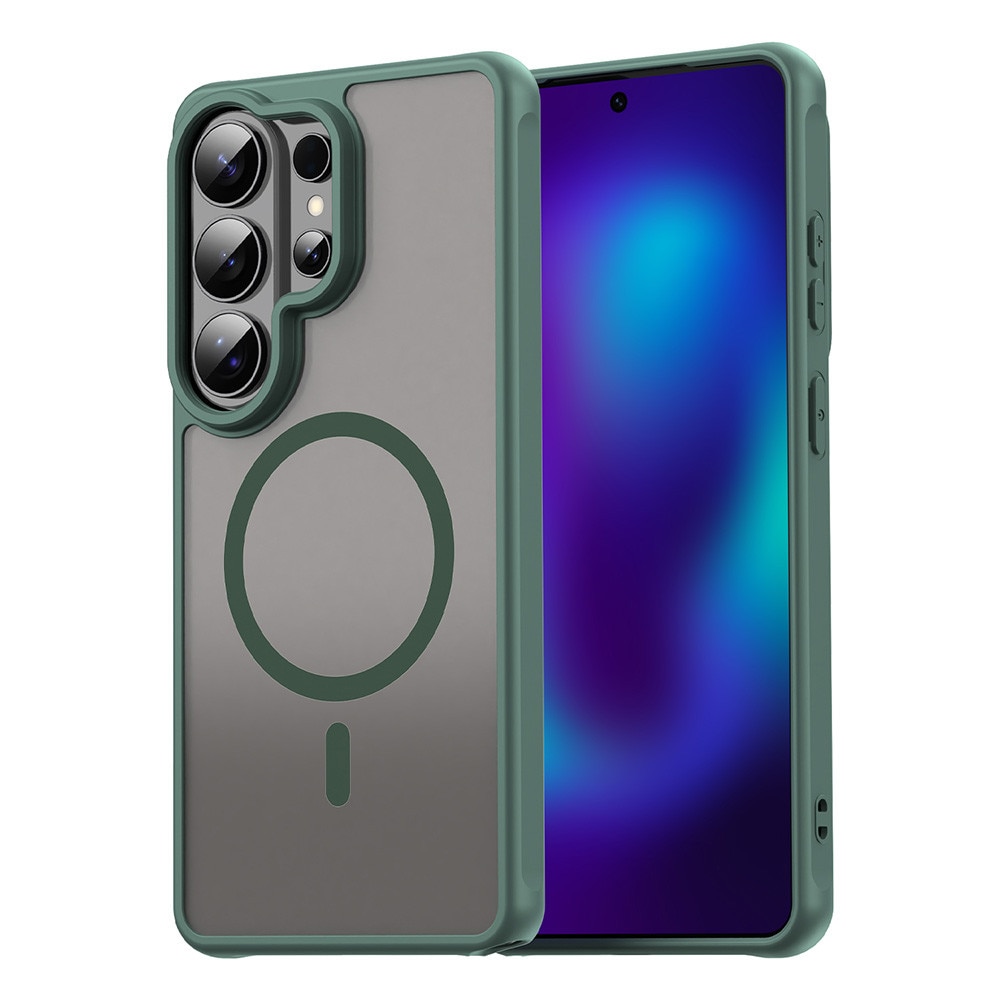 Husa Matte MagSafe pentru Samsung Galaxy S26 Ultra, protectie completa, contur Verde