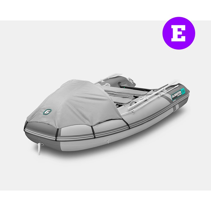 Barcă Gladiator E330PRO, 330x164cm, 3 persoane, chila gonflabilă, PVC 1100g/m², gri închis