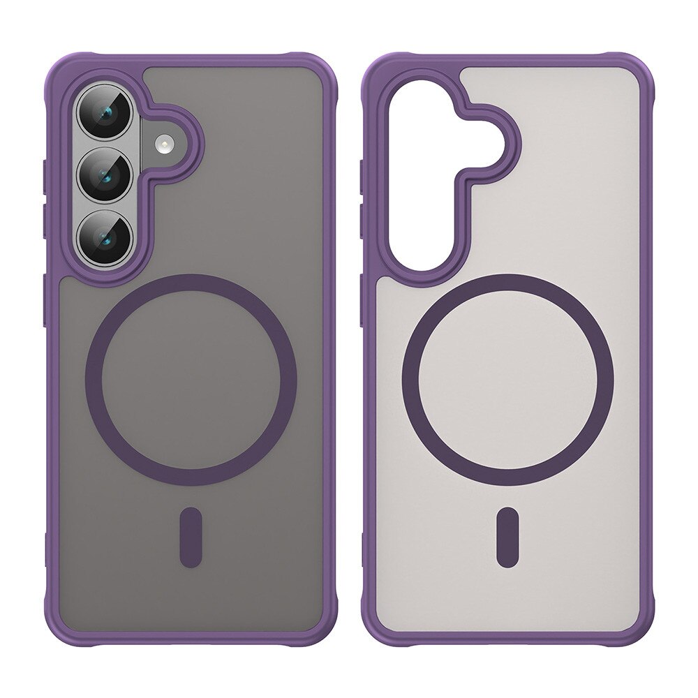 Husa Matte MagSafe pentru Samsung Galaxy S26, protectie completa, contur Mov