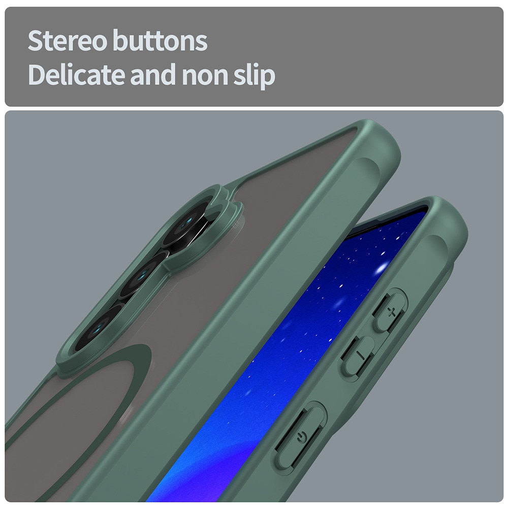 Husa Matte MagSafe pentru Samsung Galaxy S26, protectie completa, contur Verde