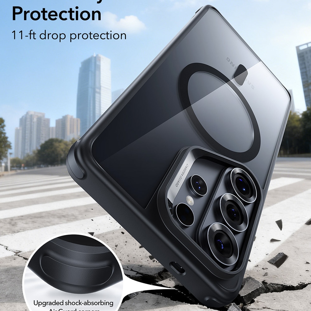 Husa Halolock Esr Magnetica, Compatibila Cu Samsung Galaxy S26 Ultra, Protectie La Camere, Anti Soc, Negru Transparent