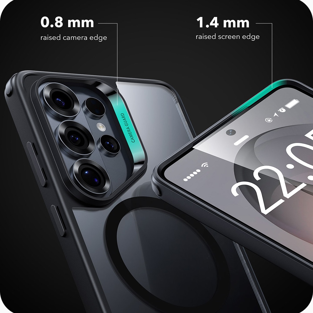 Husa Halolock Esr Magnetica, Compatibila Cu Samsung Galaxy S26 Ultra, Protectie La Camere, Anti Soc, Negru Transparent