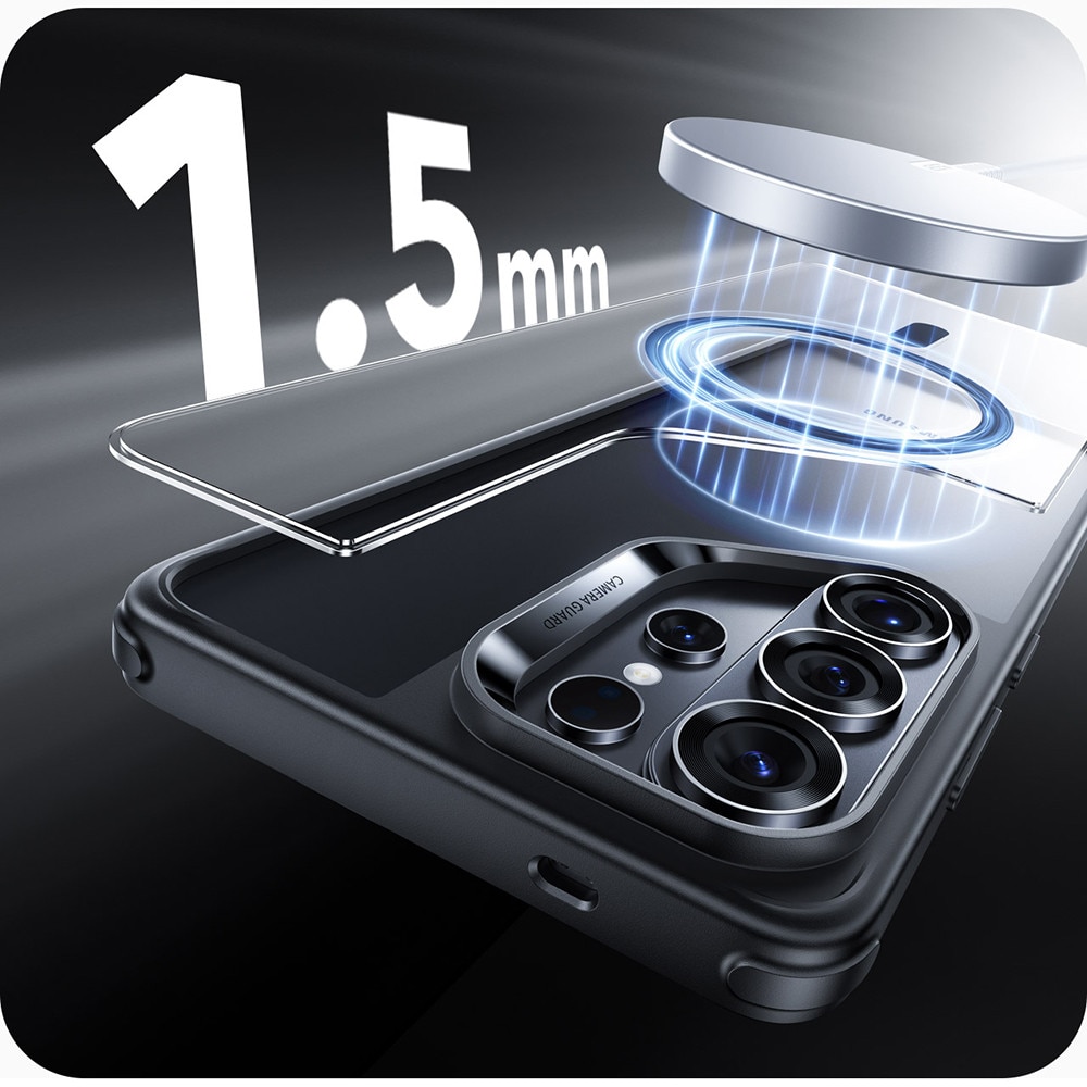 Husa Halolock Esr Magnetica, Compatibila Cu Samsung Galaxy S26 Ultra, Protectie La Camere, Anti Soc, Negru Transparent
