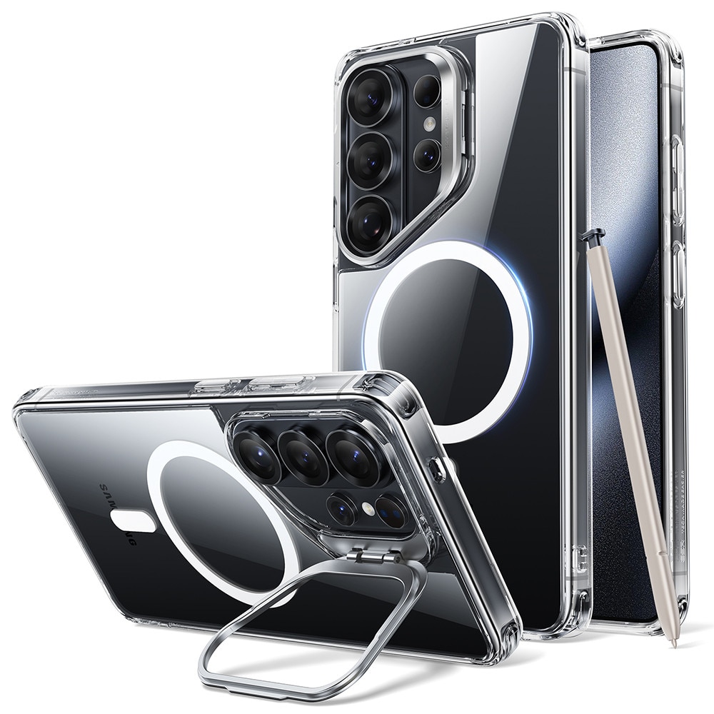 Husa pentru Samsung Galaxy S26 Ultra ESR Classic Hybrid HaloLock Kickstand, Antisoc, MagSafe, Incarcare wireless, Suport integrat, Transparent