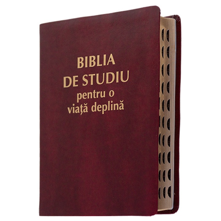 Biblia de studiu pentru o viata deplina - coperta burgundy fara fermoar