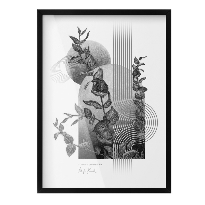 Strapabíró Fali Fotókeret, Coloray, Fali Dekoráció, Ideális Fotókhoz, Képekhez, Emlékekhez, Fekete, 50 x 70 cm, 010770790040200282903