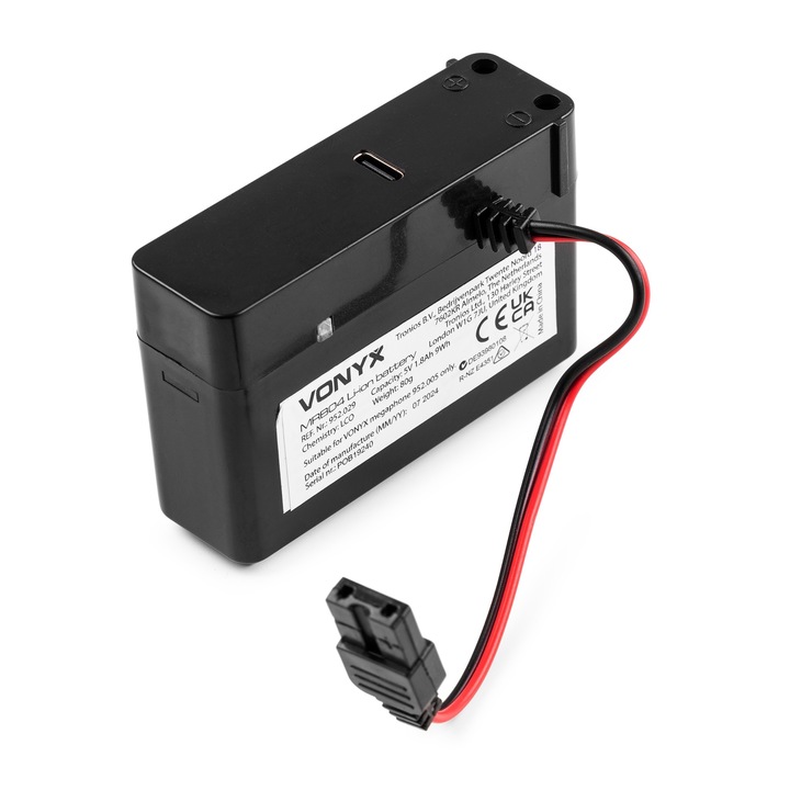 Li-Ion akkumulátor megafonokhoz, 5V, Vonyx MRB04