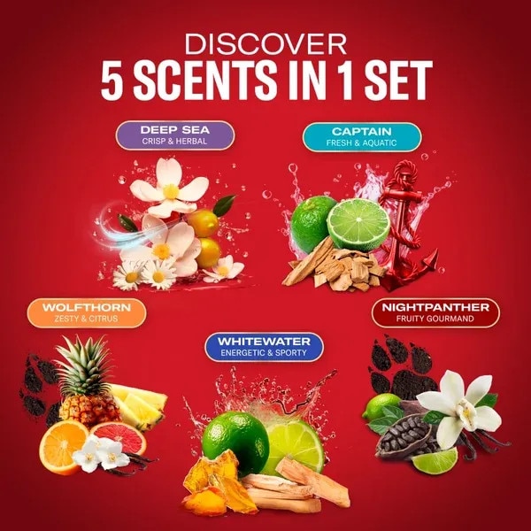 Set cadou bărbătesc Old Spice Discovery Box, 5 piese, gel de duș